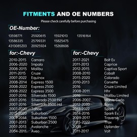 AUPEFT Pre-Programed TPMS Sensor Tire Pressure Monitoring Sensor for:-GMC Acadia Terrain Yukon for:-Chevy Camaro Colorado Cruze Equinox Express 1500 2500 3500 Impala Malibu 2006-2022 4PCS OE# 13598771