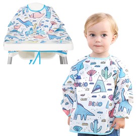 PFLYPF Childrens PVC Feeding Bib Size Waterproof Unisex Blue 6 Months - 4 Years, blue