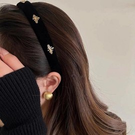 Wide Volume Headband Hair Accessory Hair Ornament Black 2ea