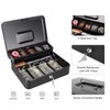 Cash Box with Money Tray and Key Lock, Saving Lock