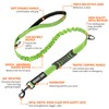 IronSeals 5.2-6 Ft Retractable Reflective Dog Leash Strong Bungee Shock