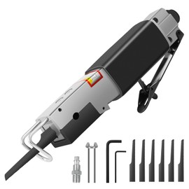 SHANTRA Air Body Saw Pneumatic Tool, Mini Reciprocating Saw for Metal, Lock Out Lever, Saber Saw with 6pcs 18T, 24T, 32T Saw Blades, 1/4'' Inlet Thread