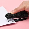 AuMoHall Diamond-Encrusted Office Stapler, Luxury Sparkly Clay Rhinestone Machine Stapler,