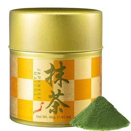 Matcharl Polvo de Matcha Kyoto Uji - Té Verde Japonés de Primera Cosecha, Molido En Piedra, de Grado Ceremonial (40 G1,4 Oz), Color Dorado            