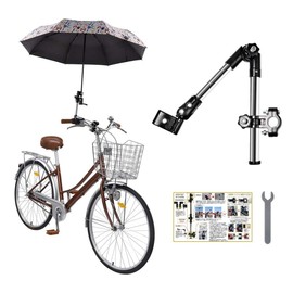 POSITIVE Umbrella Stand, Folding Type, For Bicycles, Motorcycles, Electric Bicycles, Wheelchairs, Strollers, Carts, Etc., Umbrella Stand, Umbrella Holder, Umbrella Stand, Angle Adjustable. Convenient for Rain and Sunshine, Outdoor Chair and Table! (2. Bl