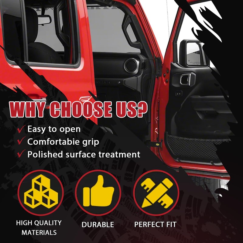 Dtomi Front Left & Right Side Door Check Strap Compatible