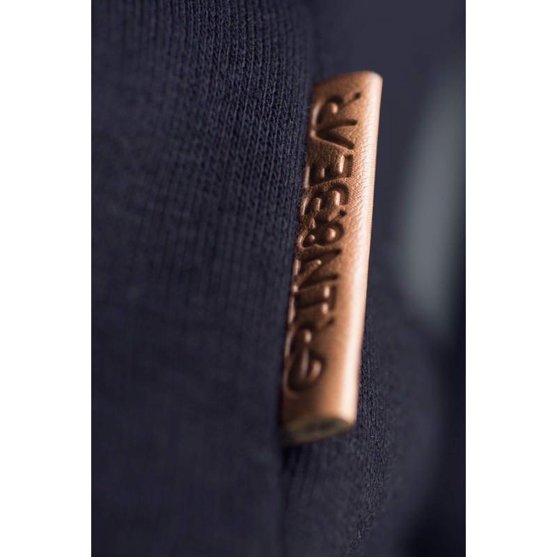 Grin&Bear Hoodie GEC703 Men's Sweat Jacket, navy