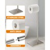 Toilet Paper Holder Stand, Free Standing Toilet Paper Roll Holder