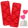 Webake Heart Lollipop Molds 6 Holes Heart Shaped Chocolate Candy