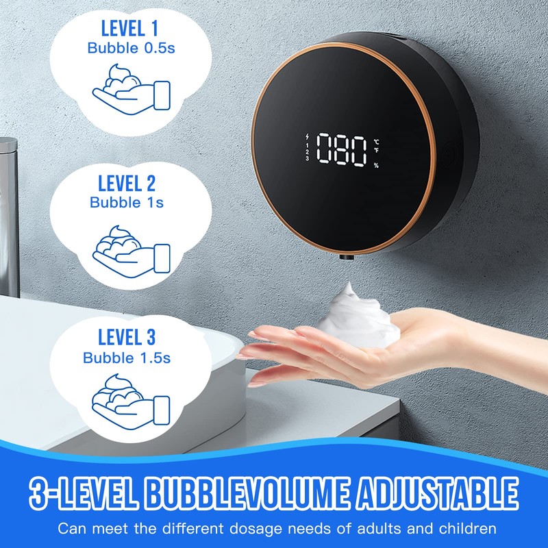 FAYIBUY Automatic Soap Dispenser 3 Levels Adjustable 300 ml Wall