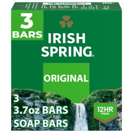 Irish Spring Deodorant Bar Soap, Original, Green Irish Spring, 11.1 Ounce