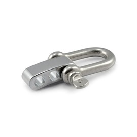 Ganzoo Mini Shackle Set Made of Stainless Steel, Silver, Pack of 3, Size S, 4 mm Shackle Thickness, Opening 17 x 8 mm, Screw Cap with Screw Cap and Good Grip as Connector for Paracord Bracelet and Cord
