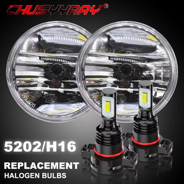 CHUSYYRAY 2pc For 2008-2013 GMC Yukon Denali Fog lights Clear