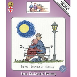 Heritage Crafts Aida An Enchanted Evening Counted Cross Stitch Kit