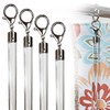 OooWow 24 inch (4 Pack) Steel Cap Round Base Acrylic