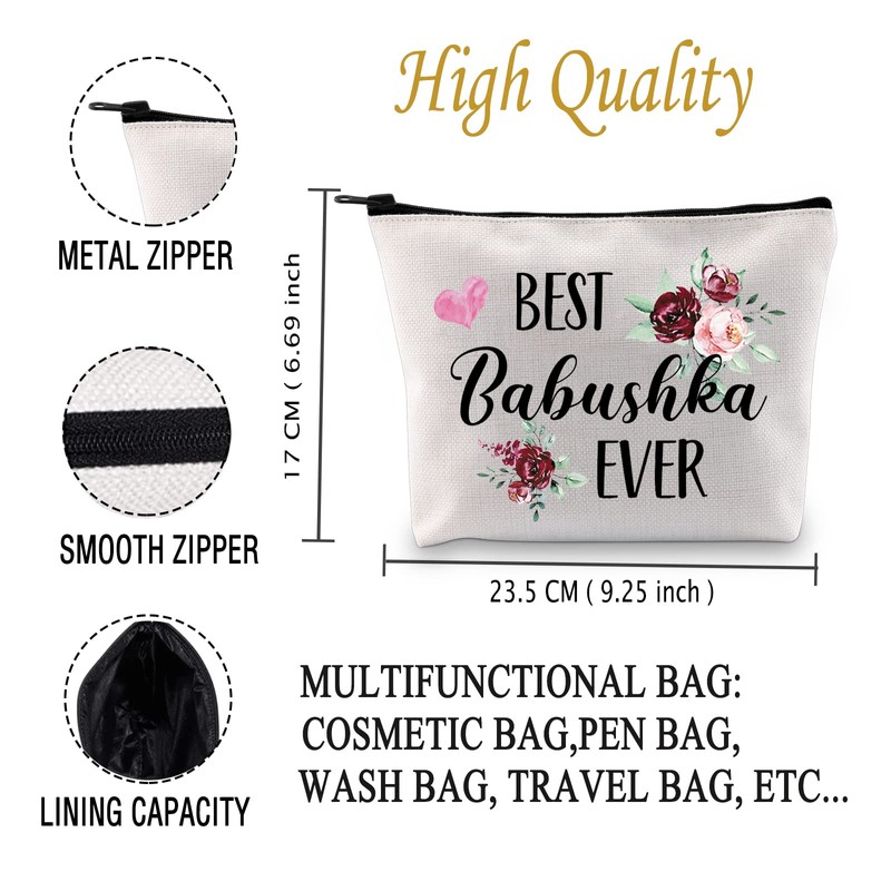 Russian Grandma Gift Babushka Gift Best Babushka Ever Makeup Bag