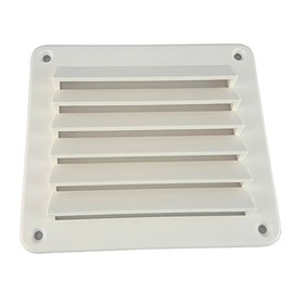 White Water 58824W Plastic Cream Louver Vent, 5-1/2 x 4-7/8"