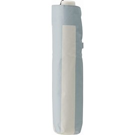 Miyajima 18620 Folding Umbrella, 19.7 inches (50 cm), Striped Border, Light Gray