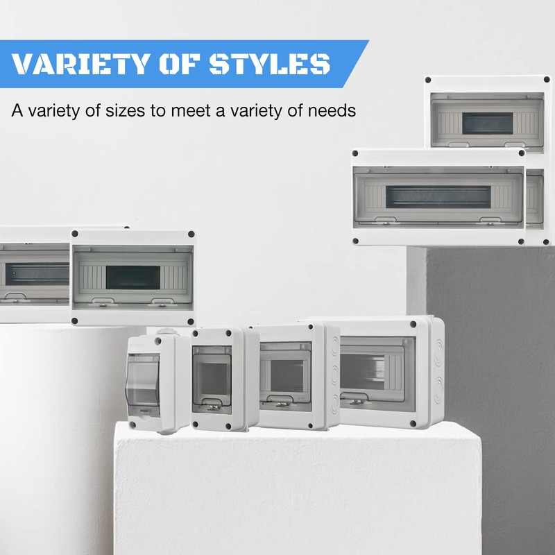 Surface-Mounted Distribution Box DIN Rail 1 Row 3 Modules 72