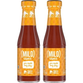 Taco Bell 2 Taco Bell Sauce 7.5 oz Glass Bottles: Diablo, Fire, Hot, Mild or Verde Salsa - Mild Sauce