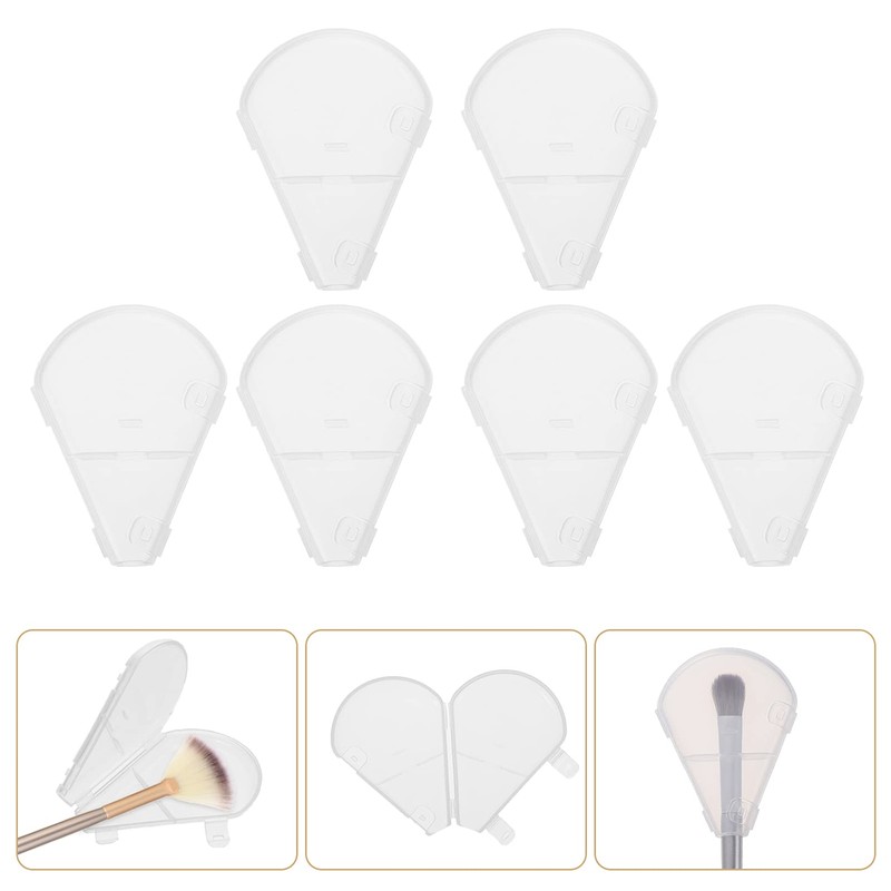 Lurrose 10 Pieces Make-Up Brush Plastic Covers Cosmetic Make-Up Brush