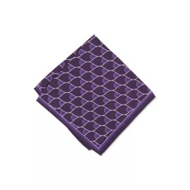 Alfani Men's Geo-Print Pocket Square (Plum, One Size)