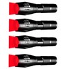 Red LED Flashlight - Single Mode Adjustable Focus Flashlights for