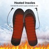 2Pcs Heated Insoles L Size USB Plug in Washable Foot
