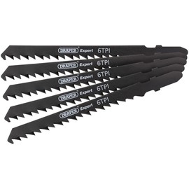 Draper 81726 Expert 5 Piece DT144DP 100mm Jigsaw Blade Set, 230 V, Black, 100 mm