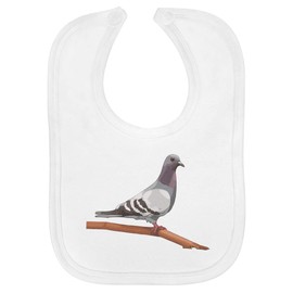 Azeeda 'Pigeon on a Branch' Soft Cotton Baby Bib (BI00059139)
