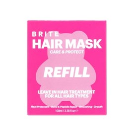 Brite Care & Protect Leave-In Hair Mask Treatment Refill - Bond & Peptide Repair to Smooth, Detangle & Strengthen All Hair Types - Vegan Cruelty-Free, Prevents Split Ends (3.38 Fl Oz)