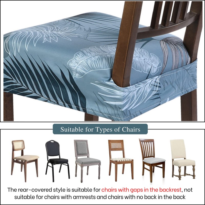 SearchI Stretch Dining Chair Seat Covers Set of 6, Soft
