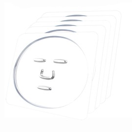 mollensiuer 5 Pieces Transparent Plastic Mask Tray Seaweed Mask Mold Reusable Face Mask Maker Plate Care Make up Tool