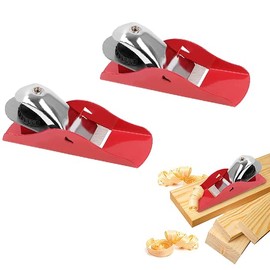 Vokowin 2 PCS Mini Hand Planer, Smoothing Plane Adjustable Small Trimming Planer Manual Wood Planer Wood Plane Tool for Wood Carving Processing and Carpenter DIY Model Making (K203-2)
