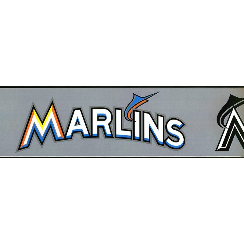 Concord Wallcoverings Wallpaper Border Sports Pattern Baseball Team Logo for