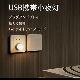 FamGift USB Mini Night Lamp, Lightweight and Easy to Carry Without Damaging Your Eyes Simple Bed Headlight Plug and Play Safety Energy Saving Night Lamp (4 White Lights)