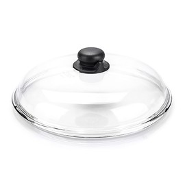 White Borosilicate Coin with Domed Lid 22cm Glass