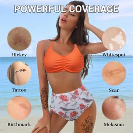DAGEDA 2 Colors Tattoo Cover Up Makeup Waterproof,Blendable Colors Body Concealer,Natural Invisible Skin Concealer Body Makeup,Suitable for Tattoos/Scars/Dark Spots Cover up