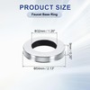 sourcing map Faucet Base Ring, 2.13"x1.26"(OD x ID) Stainless Steel