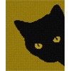 pepita Cat Around Corner Golds Needlepoint Canvas
