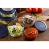 Pyrex Simply Store 14-Piece Round Glass Food Storage Set, Blue