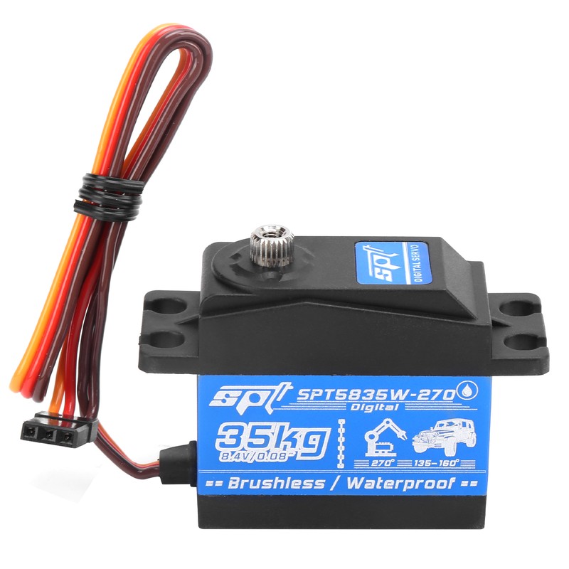 35KG RC Waterproof Brushless Motor Gear Servo Replacement for 1/8