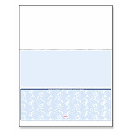 NextDayLabels - Blank Check Stock for Laser/Ink-Jet, 8-1/2 x 11" 24# lb, 500 Sheets Per Pack (Blue Bottom)