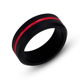 DYNOFIT Silicone Ring - Comfortable 4 Piece Set of Mens Wedding Band - Durable, Flexible Rings for Men - Perfect for Active Men, Blue Collar Workers, First Responders (11)