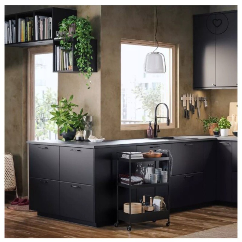 IKEA New IKEA KUNGSBACKA Chamfer Deco Molding Strip Black Anthracite