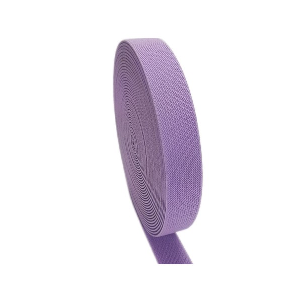 JESEP 1 inch 10 Yards Knit Elastic Band Lavender Double-Side