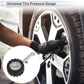 RATCHROLL 1 Pcs Universal Tire Pressure Gauge 0-100PSI 1.97 Inch Digital Pressure Gauge with Wheel Cover Tyre Air PSI Meter for Motorcycle SUV Truck