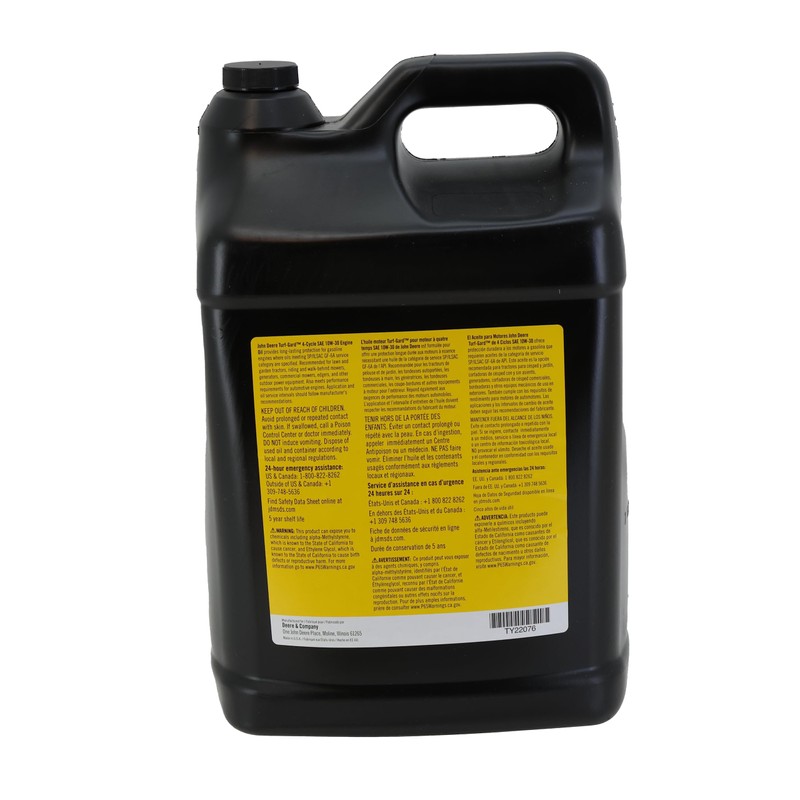 John Deere Original Equipment 2.5 Gallon 10W-30 Turf-Gard - TY22076