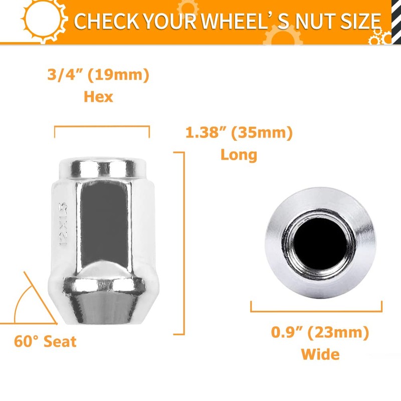 MIKKUPPA M12x1.5 Lug Nuts - Replacement for 2006-2019 Ford Fusion,