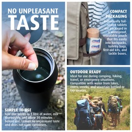 Aquatabs 334mg for 20L Water Treatment Tablets - 20ct Value Pack, for Emergency and Disaster Readiness – Iodine & Chlorite-Free, NSF/ANSI/CAN 60, 5-Year Shelf Life